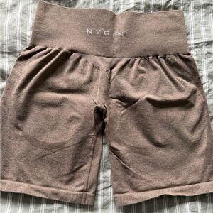 NVGTN Women's Taupe High-Waist Athletic Shorts